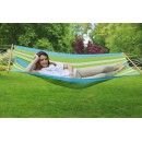 Hamac Kolor Jobek vert bleu &eacute;cru - 100x300 cm