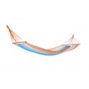 Set hamac support m&eacute;tal anthracite avec hamac Orange bleu 300 cm