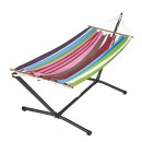 Set hamac support m&eacute;tal anthracite avec hamac Magnifico 140x300 cm
