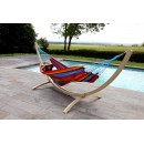 Set hamac Week-end Jobek support bois klass350 hamac kocon multicolore 140x340 cm