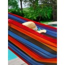 Set hamac Week-end Jobek support bois klass350 hamac kocon multicolore 140x340 cm