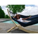 Set hamac Week-end Jobek support bois klass350 hamac kocon Marine 140x340 cm