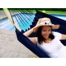 Set hamac Week-end Jobek support bois klass350 hamac kocon Marine 140x340 cm