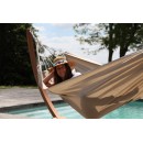 Set hamac Week-end Jobek support bois klass350 hamac kocon Taupe 140x340 cm