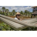 Set hamac Week-end Jobek support bois klass350 hamac kocon Taupe 140x340 cm