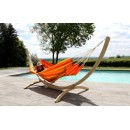 Set hamac Week-end Jobek support bois klass350 hamac kocon Sunny 140x340 cm
