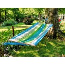 Hamac Kolor Jobek vert bleu &eacute;cru - 100x300 cm