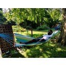 Hamac Kolor Jobek vert bleu &eacute;cru - 100x300 cm