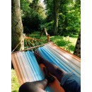 Hamac Kolor Jobek orange bleu 100x300 cm