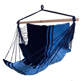 Hamac Assis sur Pied : Chaise Hamac Konfort Jobek toile molletonn&eacute;e coloris Caraibes