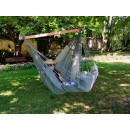 Chaise Hamac Konfort Jobek toile molletonn&eacute;e coloris Anthracite taupe