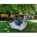 Chaise Hamac Konfort Jobek toile molletonn&eacute;e coloris Anthracite taupe