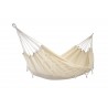 Hamac Kocon Jobek sans barre bois coloris écru à franges 340 cm Toile 140x200 cm
