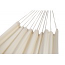 Hamac Kocon Jobek sans barre bois coloris &eacute;cru &agrave; franges 340 cm Toile 140x200 cm