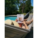 Set hamac Week-end Jobek support bois klass350 hamac kocon Rainbow 140x340 cm