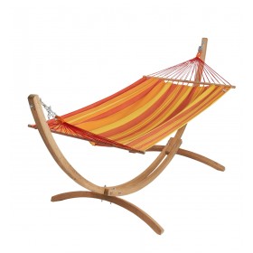 Hamac avec support : Set hamac et support bois Kompagnon 320 Jobek hamac Sunny
