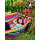 Set hamac support m&eacute;tal Anthracite avec hamac Fortaleza 140x300 cm