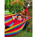 Set hamac support m&eacute;tal Anthracite avec hamac Fortaleza 140x300 cm