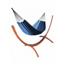 Set hamac Week-end Jobek support bois klass350 hamac kocon Jeans 140x340 cm