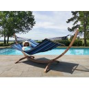 Set hamac et support bois Kompagnon 320 Jobek hamac bleu saphir