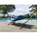 Set hamac et support bois Kompagnon 320 Jobek hamac bleu saphir
