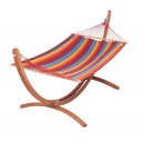 Set hamac et support bois Kompagnon 320 Jobek hamac Fortalenza certifi&eacute; FSC Mix