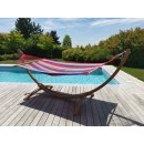 Set hamac et support bois Kompagnon 320 Jobek hamac Fortalenza certifi&eacute; FSC Mix