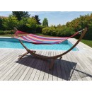 Set hamac et support bois Kompagnon 320 Jobek hamac Fortalenza certifi&eacute; FSC Mix