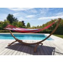 Set hamac et support bois Kompagnon 320 Jobek hamac Fortalenza certifi&eacute; FSC Mix