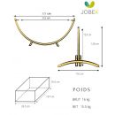 Set hamac et support bois Kompagnon 320 Jobek hamac &eacute;cru &agrave; franges