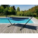 Set hamac Jobek  support m&eacute;tal Anthracite avec hamac Caraibes 140x300 cm