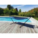Set hamac Jobek  support m&eacute;tal Anthracite avec hamac Caraibes 140x300 cm