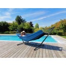 Set hamac Jobek  support m&eacute;tal Anthracite avec hamac Caraibes 140x300 cm