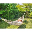 Hamac Kocon Jobek sans barre bois coloris Horizon bleu 340cm toile 140x200 cm