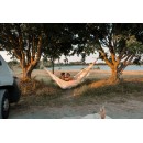 Hamac XXL Rio Boho Ecru toile 250 x 160 cm longueur  360 cm