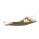Hamac Palacio Caf&eacute; Amazonas toile 240 x 160 cm longueur 360 cm barre bois 140 cm