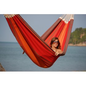 Hamac : Hamac XXL Paradiso Terracotta Amazonas toile 250x175 cm longueur 360 cm