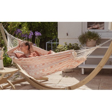 Hamac Carioca Coral Amazonas toile de 250 x 175 cm longueur 360 cm