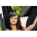 Chaise &agrave; pendre XL Brasil Amazonas ou Fauteuil suspendu 160 x130 cm Noire