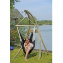 Chaise &agrave; pendre XL Brasil Amazonas ou Fauteuil suspendu 160 x130 cm Noire
