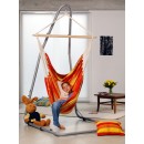 Chaise &agrave; pendre XL Brasil Amazonas ou Fauteuil suspendu 160 x130 cm Papaye