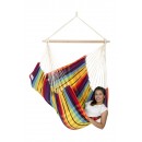Chaise &agrave; pendre XL Brasil Amazonas ou Fauteuil suspendu 160 x130 cm Rainbow