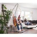Chaise &agrave; pendre XL Brasil Amazonas ou Fauteuil suspendu 160 x130 cm Rainbow