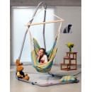 Chaise &agrave; pendre XL Brasil Amazonas ou Fauteuil suspendu 160 x130 cm Lemon