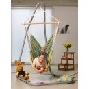 Chaise &agrave; pendre XL Brasil Amazonas ou Fauteuil suspendu 160 x130 cm Lemon