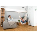 Chaise &agrave; pendre XL Brasil Amazonas ou Fauteuil suspendu 160 x130 cm Cappuccino