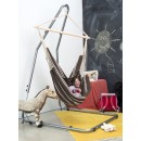 Chaise &agrave; pendre XL Brasil Amazonas ou Fauteuil suspendu 160 x130 cm Mocca