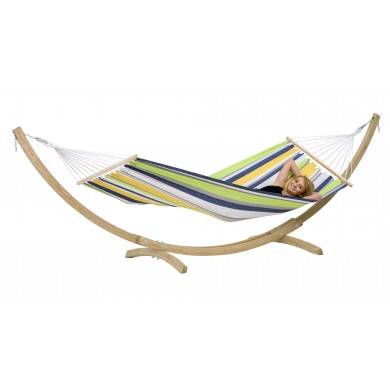 Support avec hamac bois Kolibri Amazonas - 100x200 cm