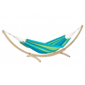Hamac avec support : SET hamac Santana Vert 120x200 cm avec support Kronos Amazonas