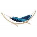 SET hamac Santana Bleu 120x200 cm avec support Kronos Amazonas